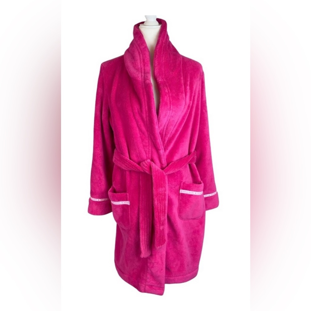 Plush Fuchsia Women's Robe - Soft Cozy Bathrobe